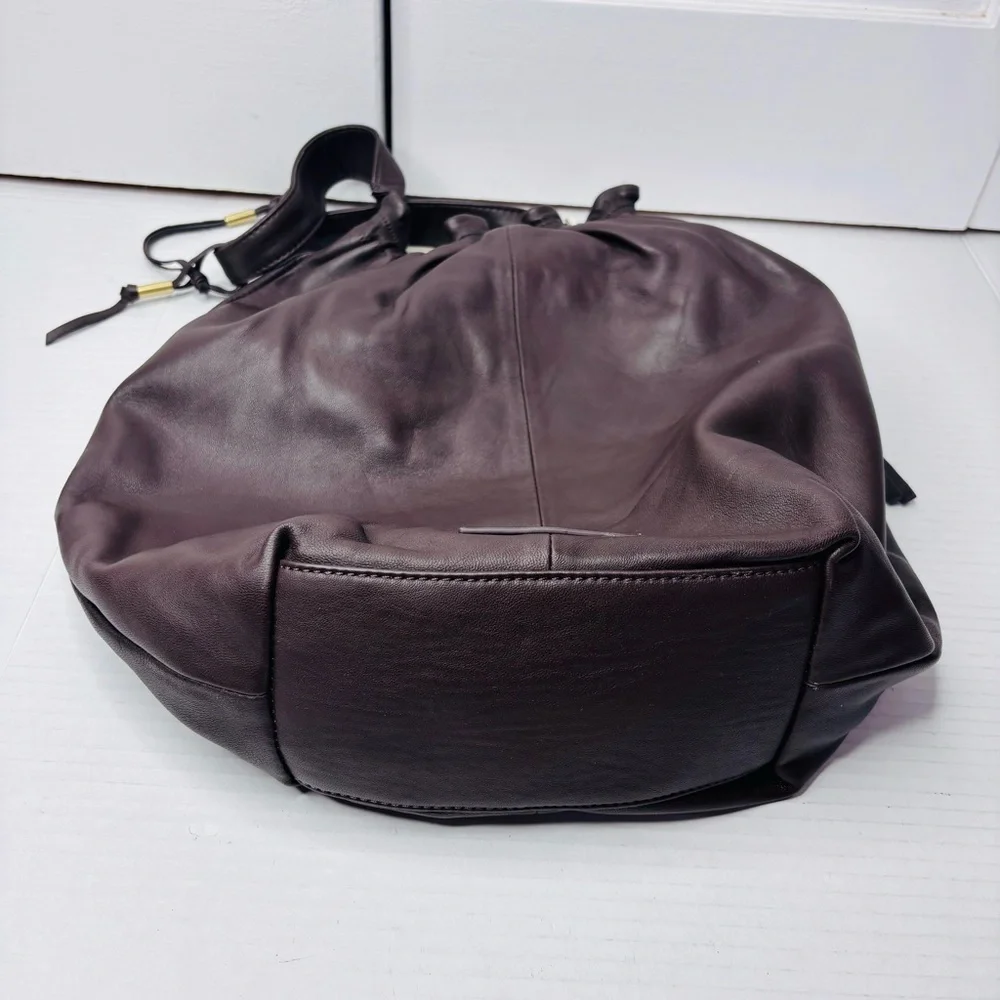 New LUCKY BRAND Chocolate Alva Hobo Shoulder Leather Bag